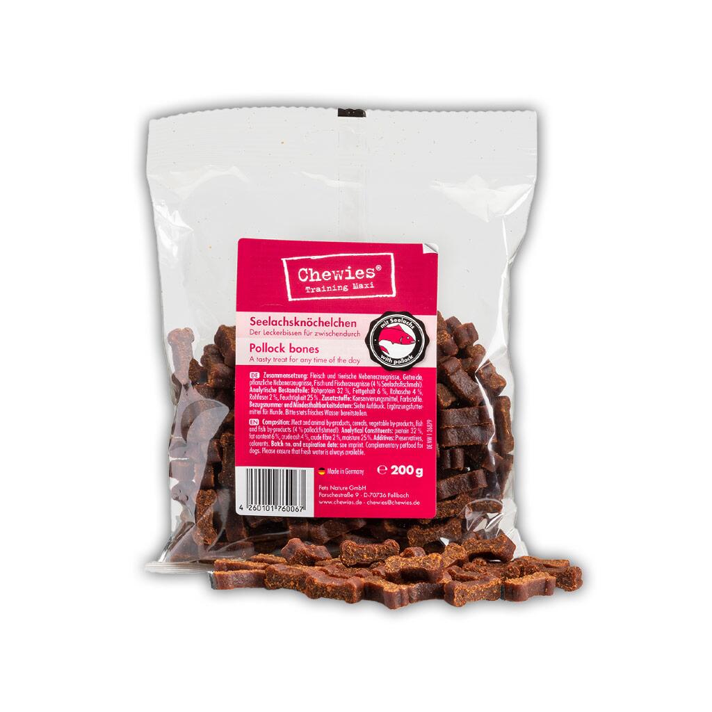 CHEWIES Leckerli SEELACHSKNÖCHELCHEN für Hunde 200g