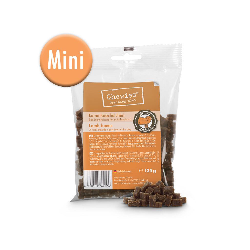 CHEWIES Leckerli MINI-LAMMKNÖCHELCHEN für Hunde 125g