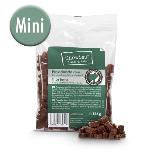 CHEWIES Leckerli MINI-PANSENKNÖCHELCHEN für Hunde 125g