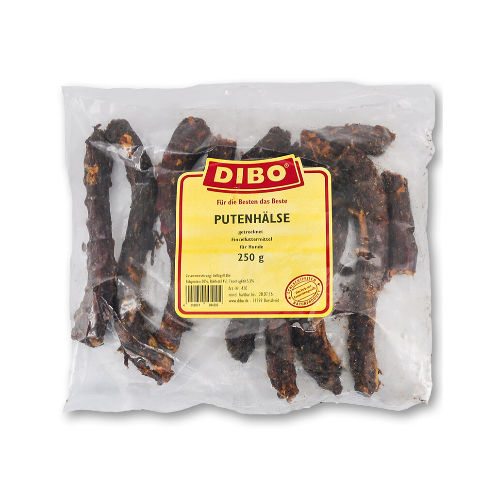 DIBO Leckerli PUTENHÄLSE für grosse Hunde 250g
