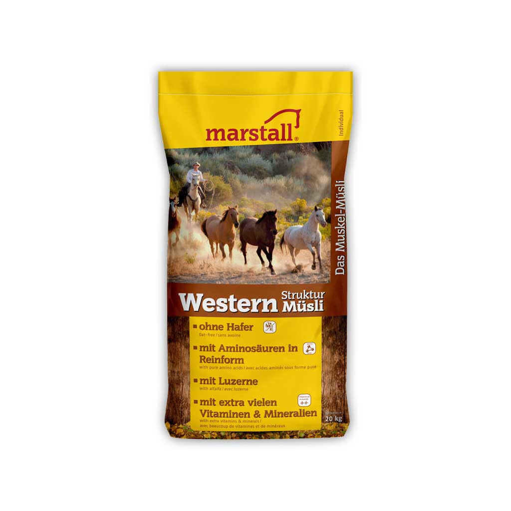 MARSTALL Futter WESTERN STRUKTUR-MÜSLI für Pferde 20kg