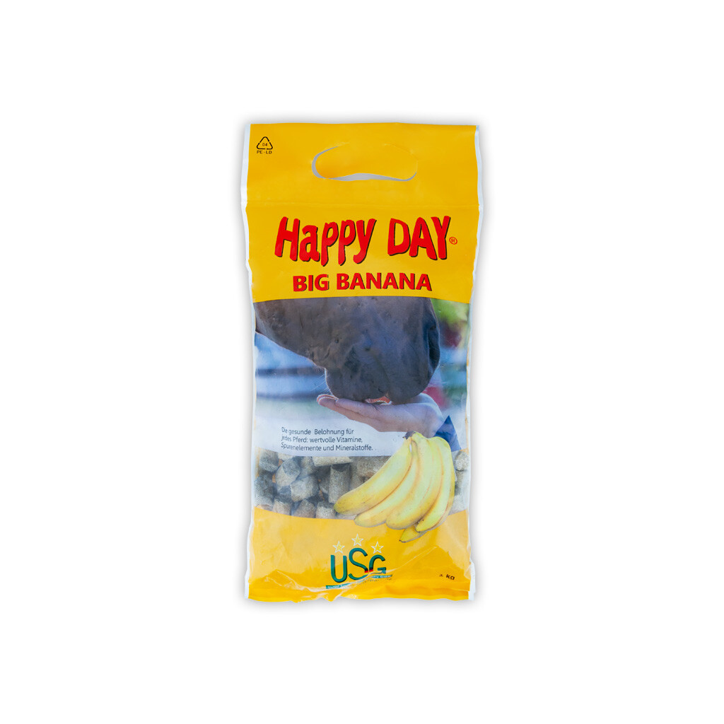 USG Leckerli HAPPY DAY BANANE für Pferde 1kg