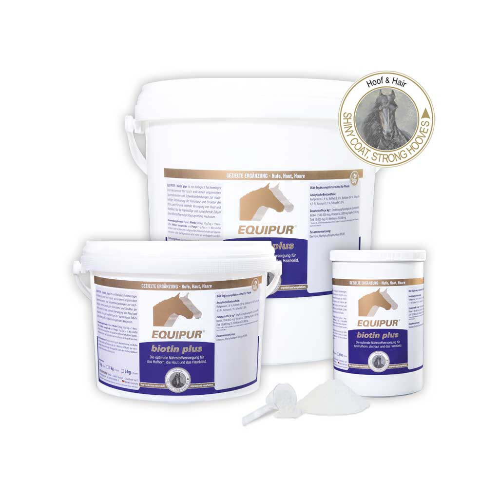 EQUIPUR Ergänzungsfutter BIOTIN PLUS PULVER für Pferde
