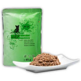 CATZ FINEFOOD Nassfutter NO.23 RIND UND ENTE für Katzen