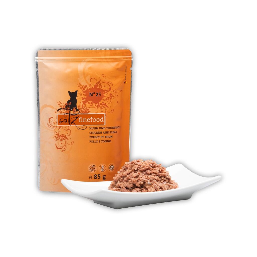 CATZ FINEFOOD Nassfutter NO.25 HUHN UND THUNFISCH für Katzen