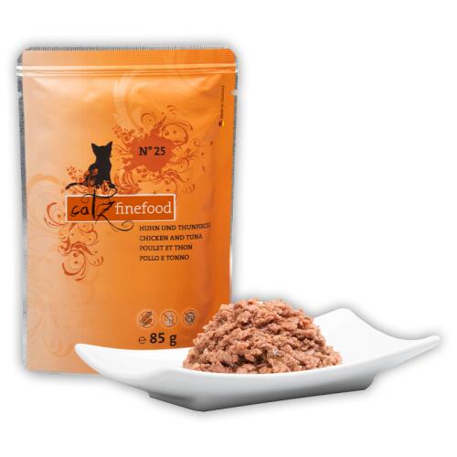 CATZ FINEFOOD Nassfutter NO.25 HUHN UND THUNFISCH für Katzen