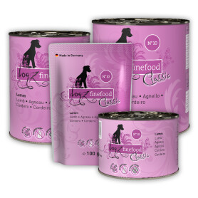 DOGZ FINEFOOD Nassfutter No.10 LAMM für...