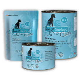 DOGZ FINEFOOD Nassfutter No.12 WILD UND HERING für...