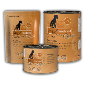DOGZ FINEFOOD Nassfutter No.8 PUTE UND ZIEGE für...