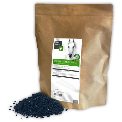 BERGSIEGEL Ergänzungsfutter SCHWARZKÜMMELSAMEN für Pferde 1kg