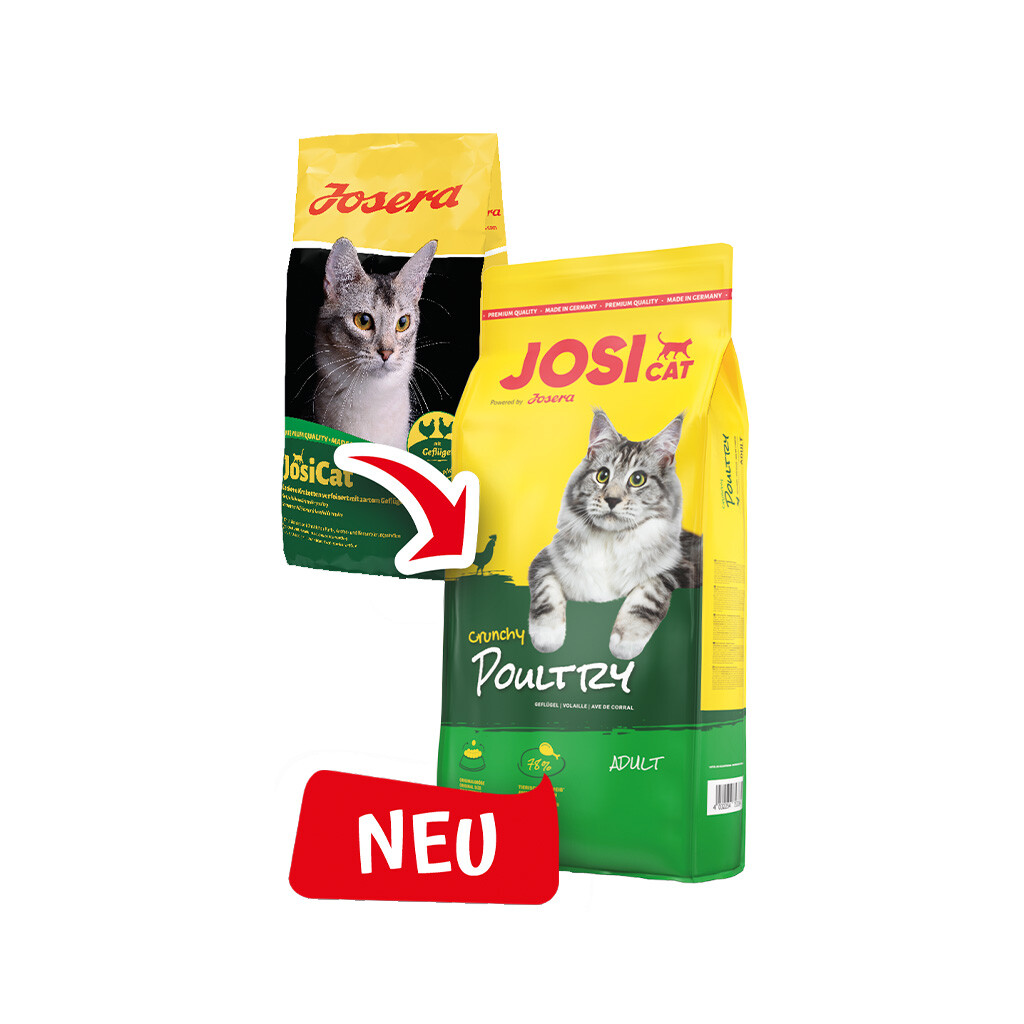 JOSICAT Trockenfutter CRUNCHY POULTRY für Katzen