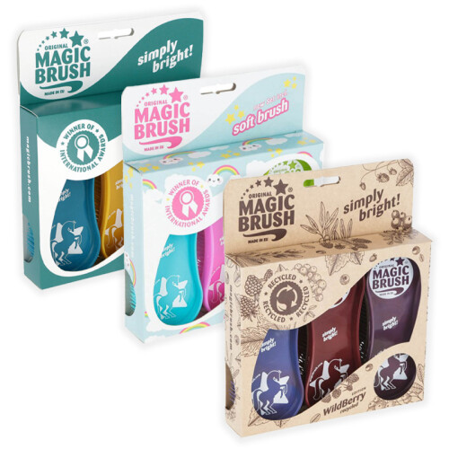 MAGIC BRUSH Pflegezubehör BÜRSTEN SET für Pferde 3 Stück