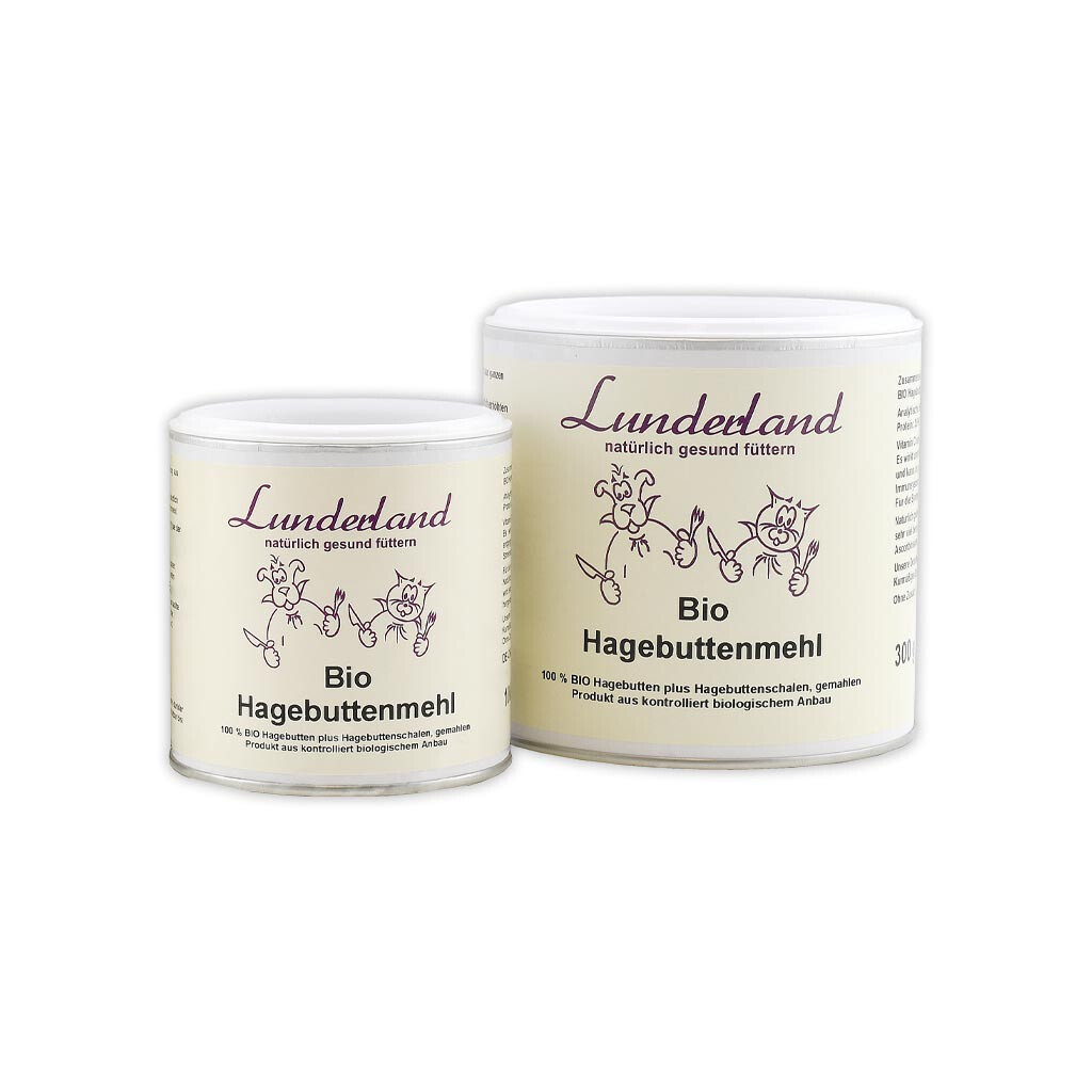 LUNDERLAND Ergänzungsfutter BIO HAGEBUTTENMEHL für Hunde*