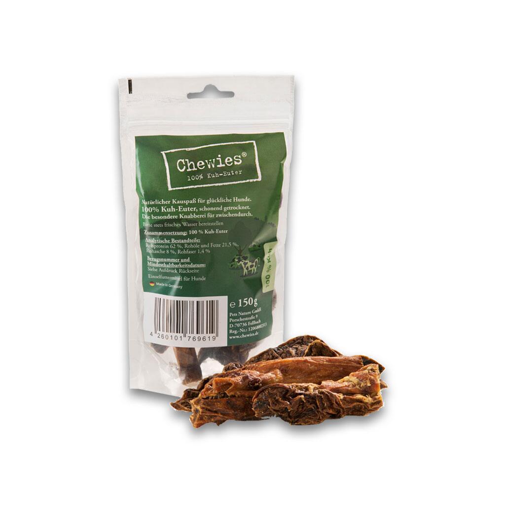 CHEWIES Leckerli KUH-EUTER für Hunde 150g