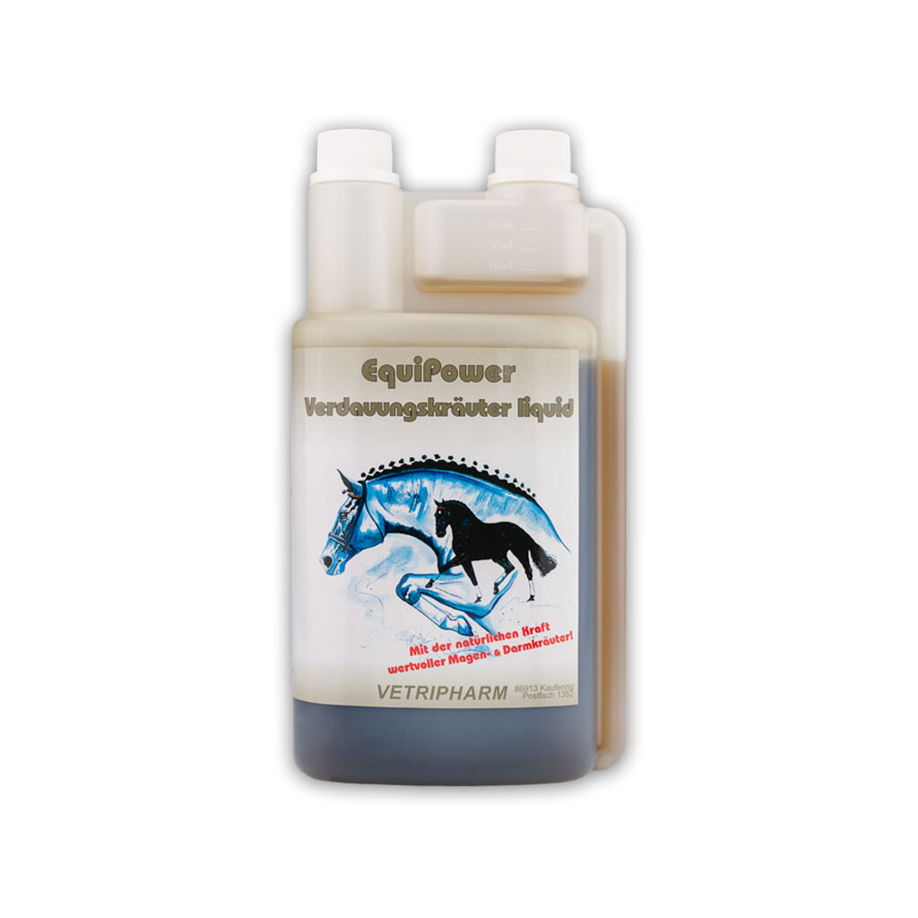 EQUIPOWER Ergänzungsfutter VERDAUUNGSKRÄUTER LIQUID für Pferde 1l