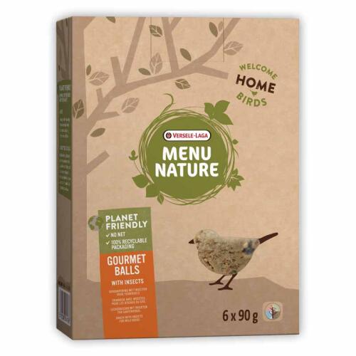 MENU NATURE Futter MEISENKNÖDEL MIT INSEKTEN für Vögel 6x90g