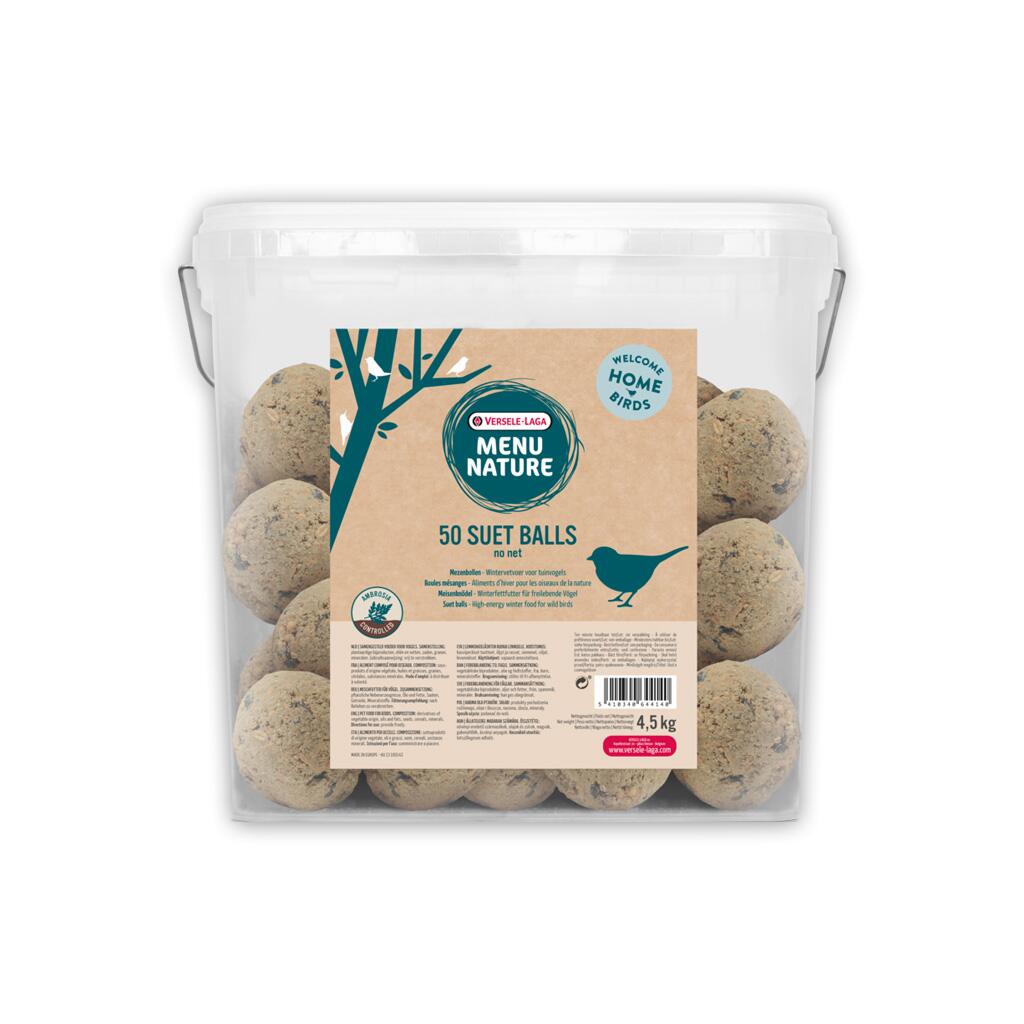 MENU NATURE Futter MEISENKNÖDEL OHNE NETZ für Vögel 50 Stück = 4,5kg