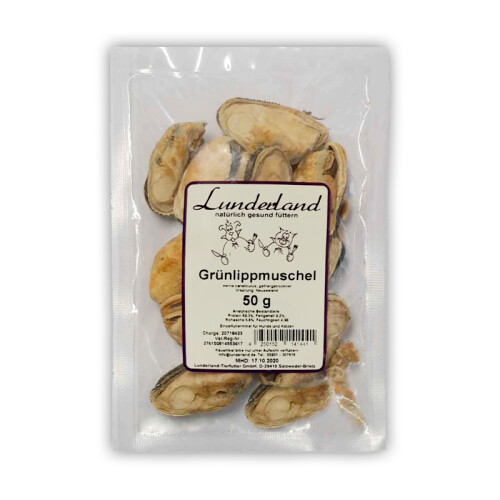LUNDERLAND Ergänzungsfutter GRÜNLIPPMUSCHEL GANZ für Hunde