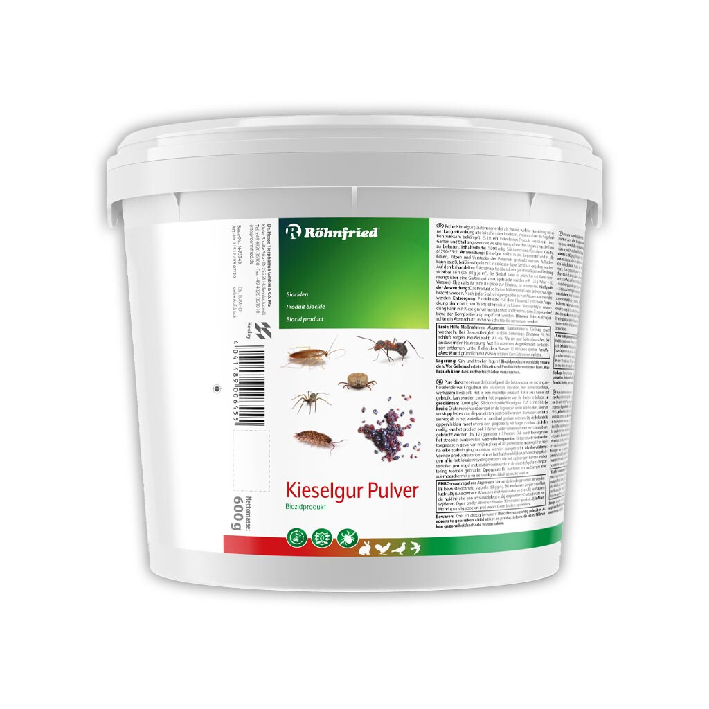 RÖHNFRIED Pflegemittel KIESELGUR PULVER PUR für Geflügel 600g