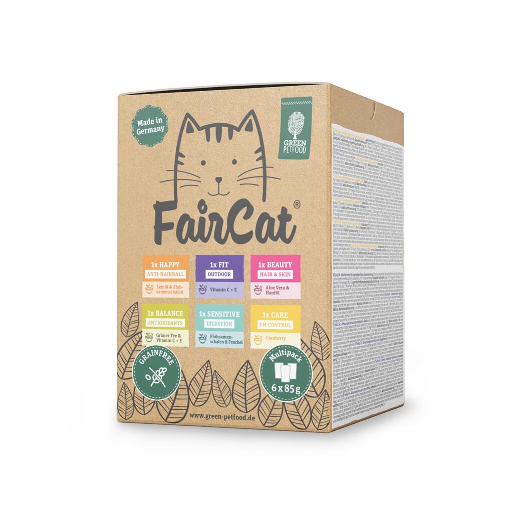 FAIRCAT Nassfutter MULTI PACK für Katzen 6x85g