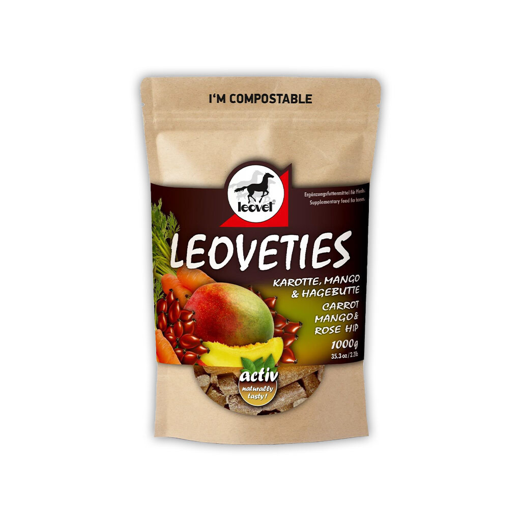 LEOVET Leckerli LEOVETIES KAROTTE MANGO HAGEBUTTE für Pferde 1kg