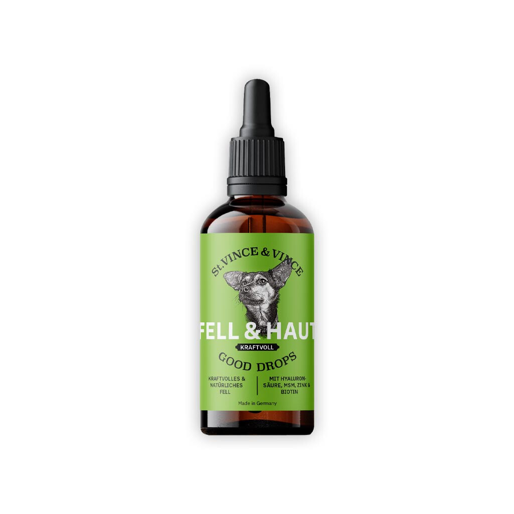 ST. VINCE & VINCE Ergänzungsfutter GOOD DROPS FELL & HAUT für Hunde 100ml