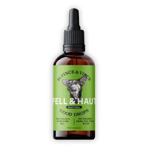 ST. VINCE & VINCE Ergänzungsfutter GOOD DROPS FELL & HAUT für Hunde 100ml