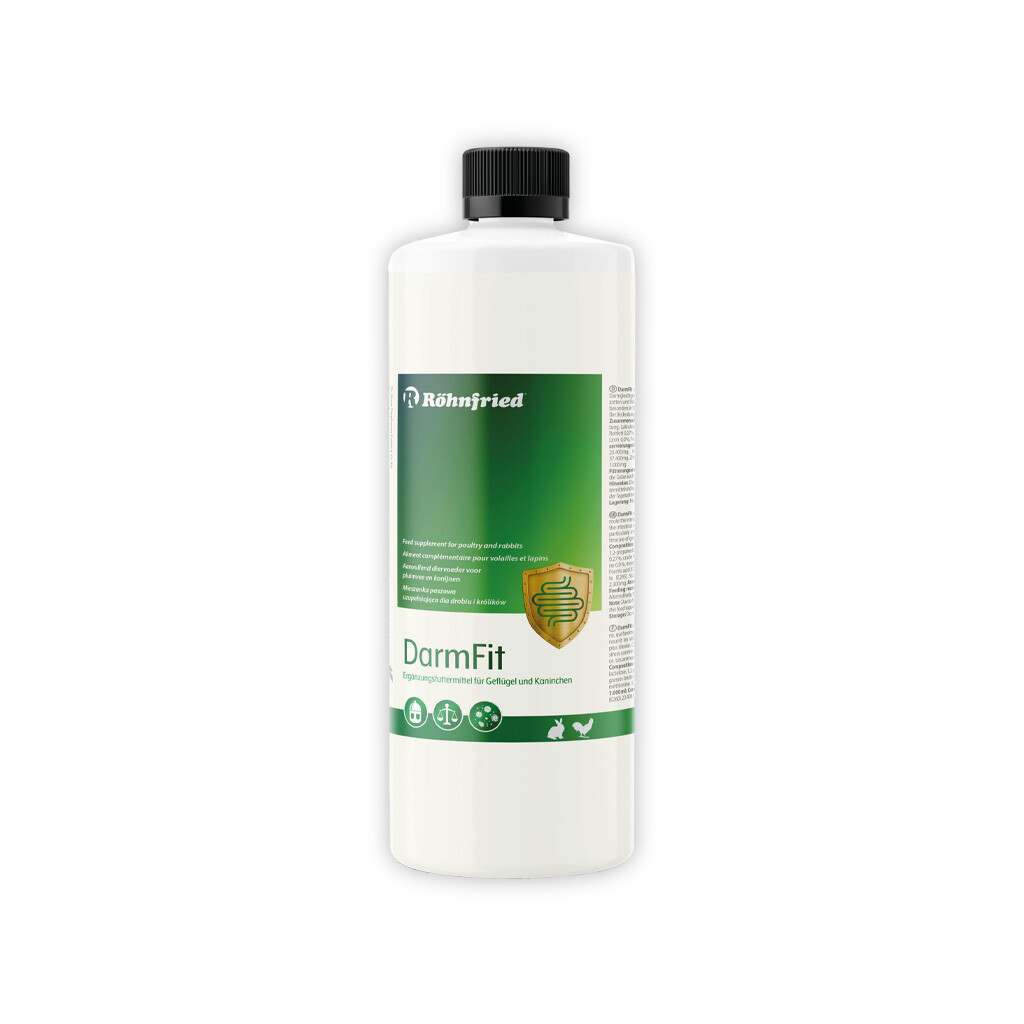 RÖHNFRIED Ergänzungsfutter DARMFIT für Kaninchen und Geflügel 1000ml