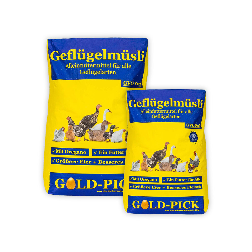 SCHARNEBECKER MÜHLE Futter GOLDPICK GEFLÜGELMÜSLI für Geflügel