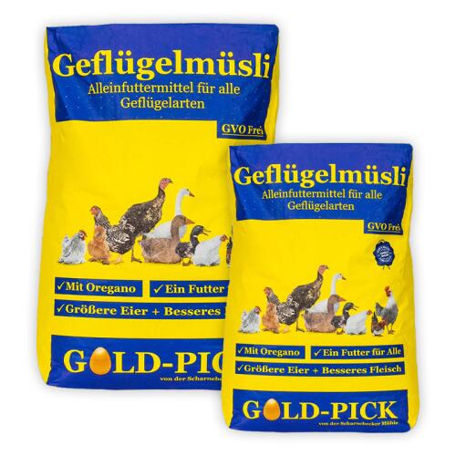 SCHARNEBECKER MÜHLE Futter GOLDPICK GEFLÜGELMÜSLI für Geflügel
