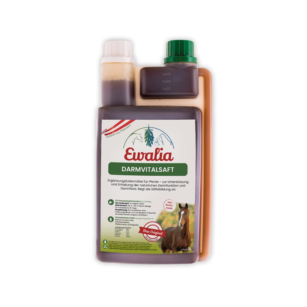 EWALIA Ergänzungsfutter DARMVITALSAFT für Pferde 1l